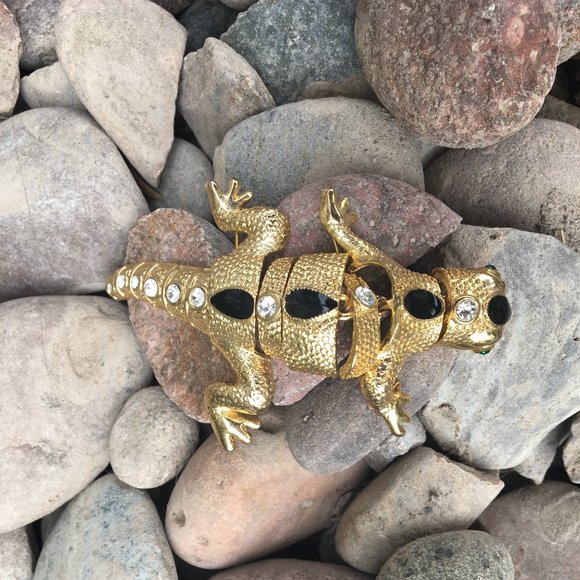 Brooch Vintage Retro Salamander Jewels Articulated - Picture 7 of 16